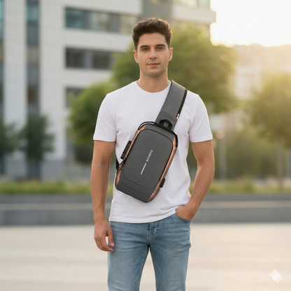 Anti-Theft Sling Bag With A USB Charging Cable